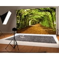 thumbnail image 1 of BSDHOME 7x5ft Photography Backdrop Courtyard Park Tree-lined Corridor Dirt Road Nature Ric Photo Background Backdrops, 1 of 4