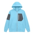 thumbnail image 5 of TGSLY Color Block Zipper Pocket Hoodies for Women Lightweight Full Zip Long Sleeve Drawstring Hooded Sweatshirts Loose Causal Solid Color Athletic Coat XXL, 5 of 9