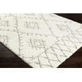 thumbnail image 5 of Hauteloom Premium Shag Kunia Living Room, Bedroom Area Rug - Bohemian Moroccan Trellis Southwestern Farmhouse - Shaggy High Plush Pile - Cream, Ivory, Gray, Beige - 5'3" x 7'3", 5 of 7