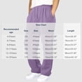 thumbnail image 4 of DJDLJWCJ Boys Fleece Lined Sweatpants Winter Warm Straight Leg Pants Elastic Waist Side Pocket Casual Pants Purple Size 8, 4 of 7