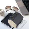 thumbnail image 4 of Multi-slot Folding PU Leather Glasses Organizer Storage Box Sunglasses Case, 4 of 4