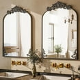 thumbnail image 3 of Anyrose 36 "x 36" Vintage Mirror Decorative Mirror Arched Baroque Mirror Hanging,Black, 3 of 5