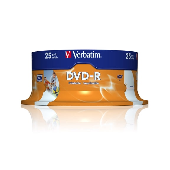 Verbatim - 25 x DVD-R - 4.7 GB 16x - wide photo printable surface - spindle