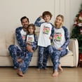 thumbnail image 4 of Candy Cane Pajama Sets For Family Christmas, White And Blue, 2 Pieces, Size NB - Men 6XL, 4 of 7