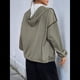 thumbnail image 5 of 1 Chaqueta con Capucha A Rayas para Mujer, Cárdigan Fino y Holgado de Verano, Talla Pequeña, Larga Verde XL, 5 of 10