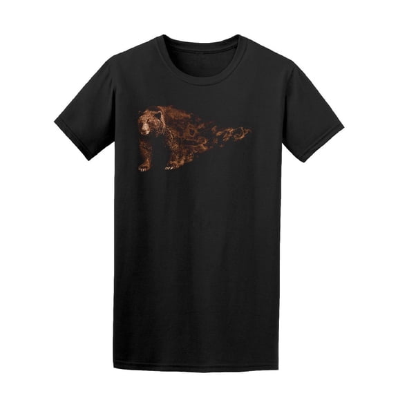 Grizzly Bear Smoke Art Tee Men's -Image by Shutterstock