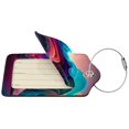 thumbnail image 2 of Pofeuu Colorful Surreal Landscape Print Luggage Tags, Privacy Cover ID Label with Stainless Steel Loop and Address Card for Travel Bag Suitcase-4 PCS, 2 of 5