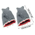 thumbnail image 2 of Guantes de invierno de medio dedo con bonitos tiburones | Mitones cálidos de punto con forro polar e hilo acrílico térmico | Mitones para adolescentes y adultos, ideales para enviar mensajes de, 2 of 6