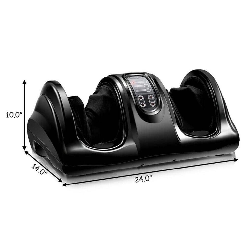 Pemberly Row ABS & Fabric Shiatsu Foot Massager w/ Remote Control in Black