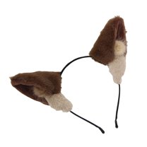FENOHREFE Puppy Ears Hairband Photo Props Furry Hair Hoop Headband Party Headpiece Fun Headbands for Music Festival