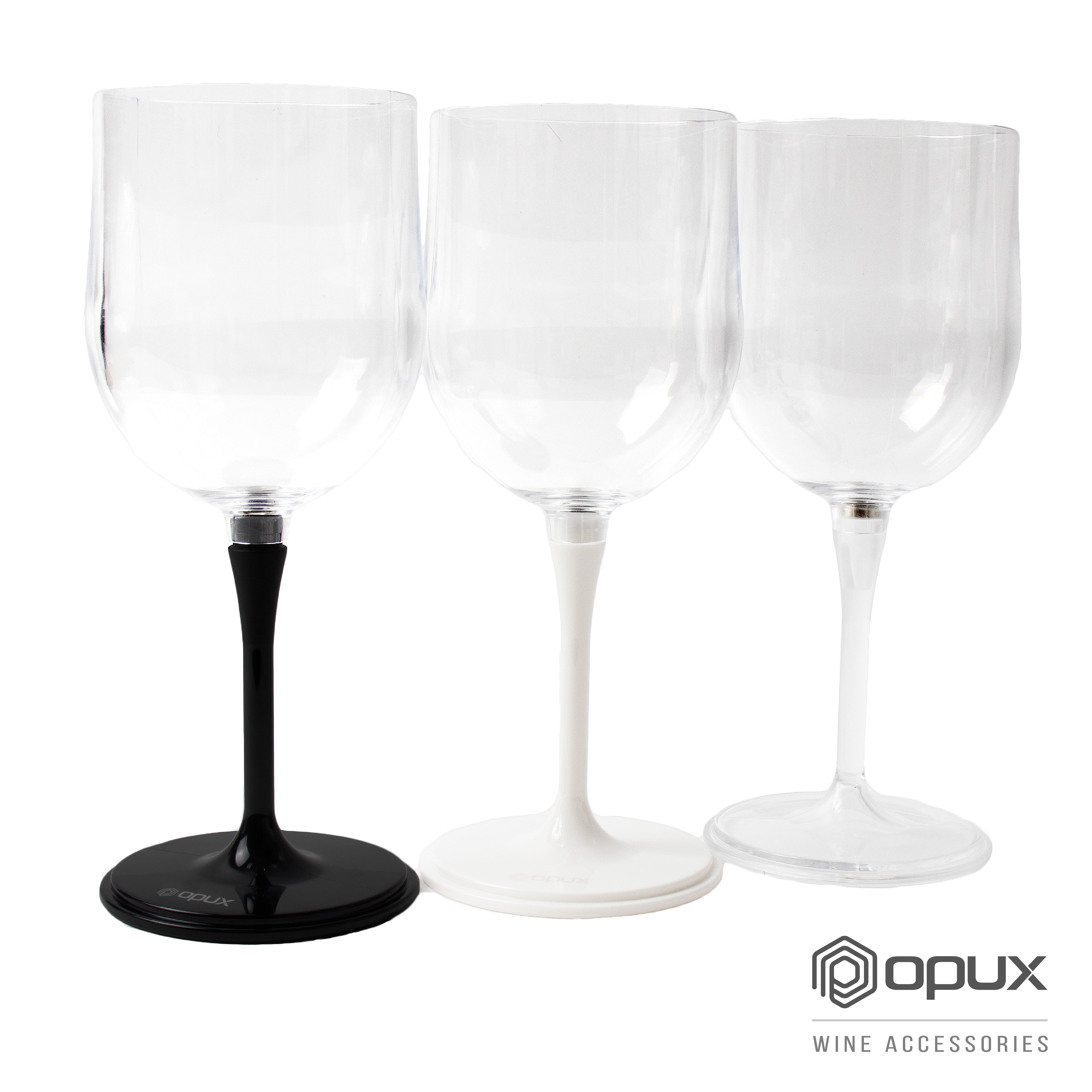  Transparent Portable Collapsible Wine Glass, Unbreakable,  Shatterproof Clear Plastic Wine Glass, BPA FREE, Dishwasher Safe,  Detachable Stem Wine Cup