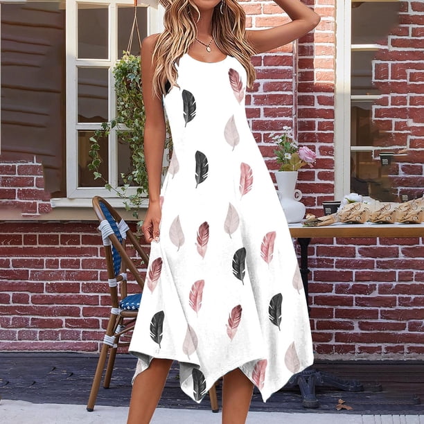 knee length dresses for ladies Baltic Born Womens Thebes Tank Midi Dress | Blue Print main image 1
