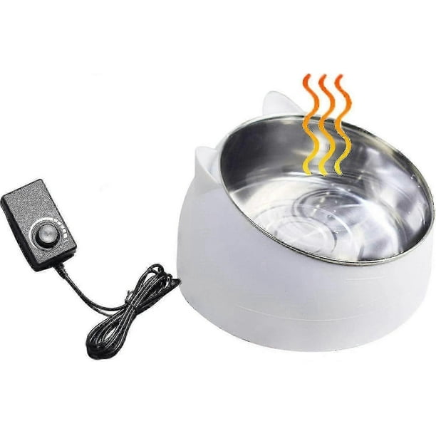 Heated Water Bowl, Stainless Steel Dog Bowl, Heated Water Bowl For Dogs, Heated Frost Protection Drinking Bowl