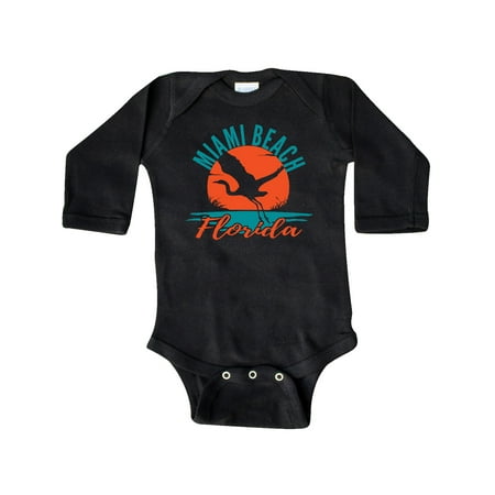 

Inktastic Miami Beach Florida Vacation Trip Gift Baby Boy or Baby Girl Long Sleeve Bodysuit