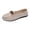 Beige, variant on Dweltoz Women's Leather Penny Loafers Business Casual Comfort Walking Flats Lightweight Slip-Ons Retro Flat Shoes,Black 43