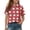 Red #14, variant on Back to School Shirt Short Sleeve Henley Cute Cartoon Animal Print Polo Shirts Button Closure Active Causal T Shirts, 120