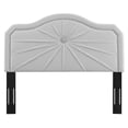 thumbnail image 4 of Modway Kristin Pleated Performance Velvet Full/Queen Headboard in Light Gray, 4 of 10