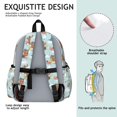 thumbnail image 5 of Highland Cow and Butterfly Print Backpack for School, Cute School Bag with Adjustable Shoulder Straps and Padded Back, 13.4"x11"x4.7", 5 of 5