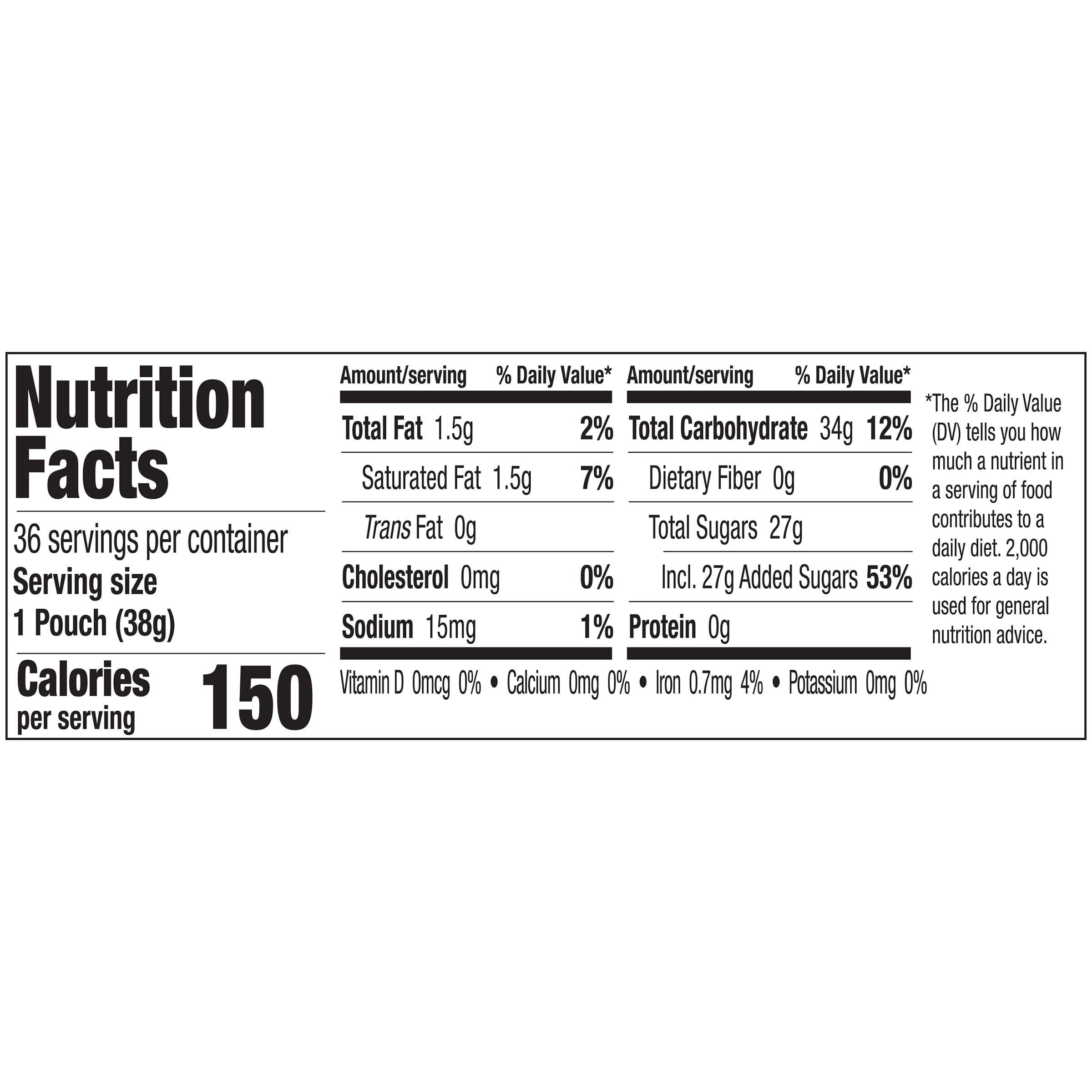 SweeTARTS Giant Chewy Candy, 1.5 oz Pouch, 36 ct