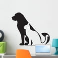 thumbnail image 1 of Black Silhouette Dog and Wall Decal by Wallmonkeys Peel and Stick Graphic (24 in W x 21 in H) WM86444, 1 of 4