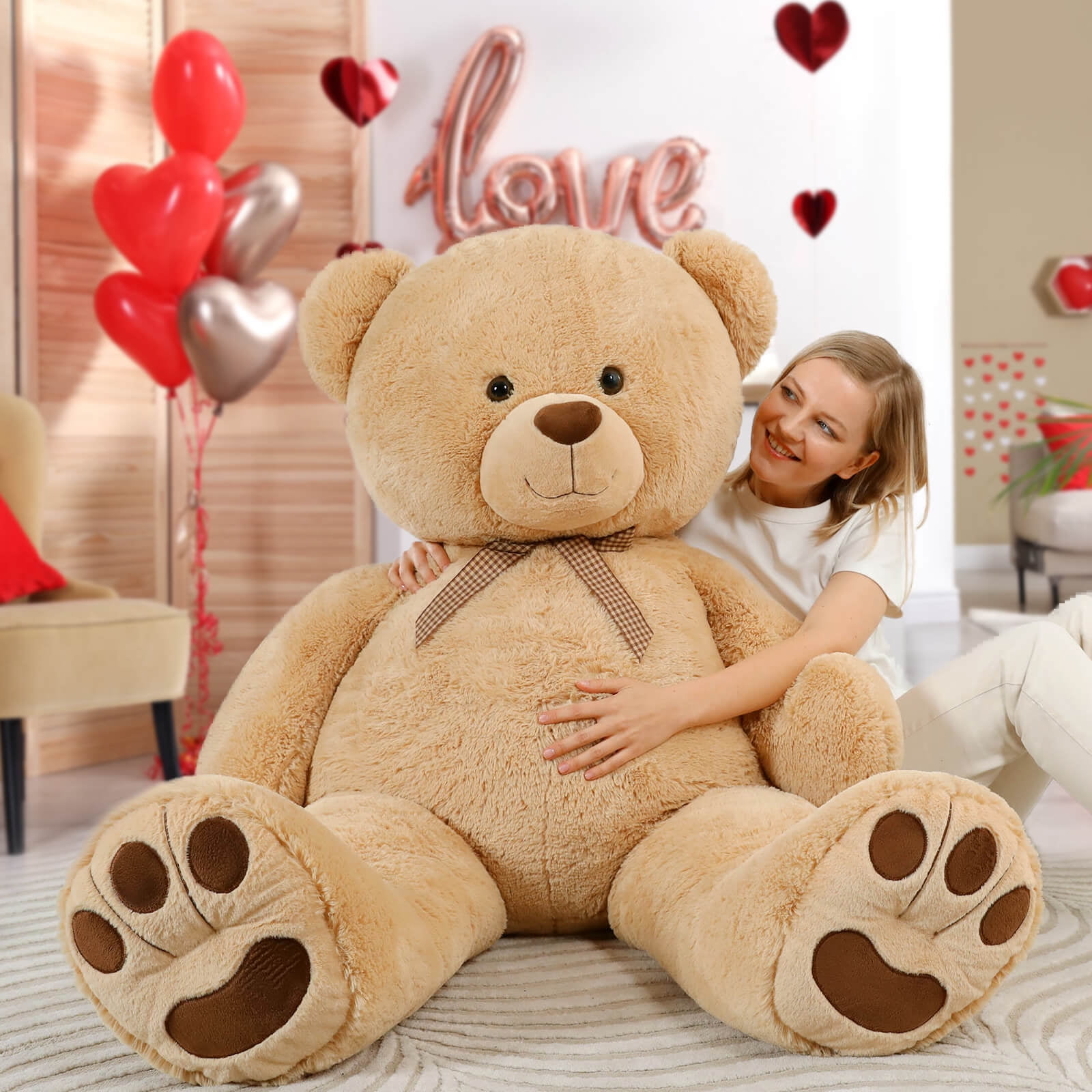 MaoGoLan 5ft Giant Teddy Bear Plush Toy Jumbo Stuffed Animal Stuffed Bear Toys