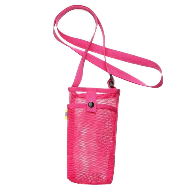 Funda deportiva para botella de agua, bolsa de malla con correa, funda portátil de nailon para botella de agua para canotaje, Camping, montañismo, Sunnimix Funda para botella deportiva