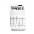 thumbnail image 2 of Calculadora inteligente Contador solar LCD digital eléctrico de 12 dígitos para la oficina de la escuela de negocios, color blanco Methold EL001410-03, 2 of 2