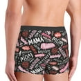 thumbnail image 4 of Kdxio Men's Boxer Briefs with Various Languages Mother Print - Comfortable and Breathable Underwear for Everyday Wear, 4 of 7