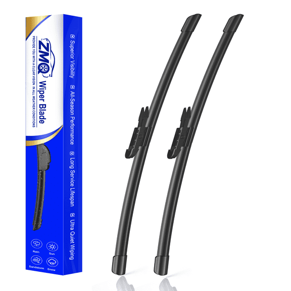 ZMQ 26" 23" Windshield Wiper Blades, Premium All‑Weather OEM Replacement Windshield Wipers, Streak-Free Clean