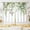 Green Botanical, variant on Rustic Yellow Sunflower Kitchen Curtains Farmhouse Flower Small Window Treatment Floral Autumn Cafe Short Window Curtains for Bathroom Dining Room Summer Tier Treatment Drapes 27.5x39 inch