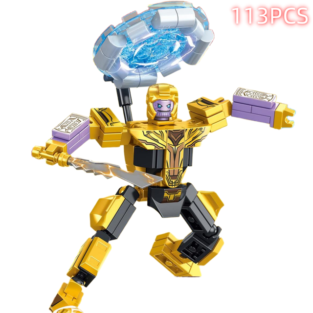 Bloques de construcción de Disney, Mini figuras en miniatura compatibles con Spiderman, Iron Man, Venom, capitán Hawk, Deadpool, armadura técnica, juguetes de regalo de ciudad