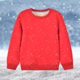 thumbnail image 2 of Bnwani Toddler Crew Neck Sweatshirts Boys Fashion Long Sleeve Fleece Warm Cotton Casual Sportswear Cute Solid Red Size 3-4t, 2 of 6