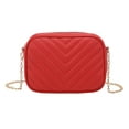 thumbnail image 1 of Ediodpoh Sac Messager pour Femmes Mode Simple Rayé Tendance Chaîne Sac à Bandoulière Sac à Main Pratique en Vert Armée Rouge, 1 of 3