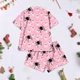 thumbnail image 2 of IYYVV Halloween Pajamas Women Ghost Pumpkin Print Shirts Matching Shorts Pjs Sets 2026 Cute Funny Sleepwear Pink XL, 2 of 2