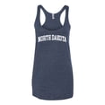 thumbnail image 2 of Wild Bobby State of North Dakota College Style Women Tri-Blend Racerback Tank Top, 2 of 6