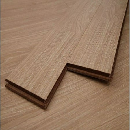 Dekorman Natural Oak #1139-4 12mm Thickness Click-Locking Laminate Flooring - 5in x 7in Take Home (Best Click Lock Flooring)