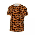 thumbnail image 5 of T Shirt For Men Spooky Halloween Pumpkin Print Trending Running T-Shirts Short Sleeve Quick-drying T, 5 of 7