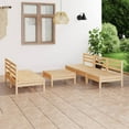 thumbnail image 2 of vidaXL 6 Piece Patio Lounge Set Honey Brown Solid Pinewood, 2 of 25
