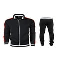 thumbnail image 2 of Ensemble de Survêtement pour Homme, Athlétique, Sport, Décontracté, Fermeture Éclair Intégrale, Course, Jogging, Gym, Veste et Pantalon, 2 of 6