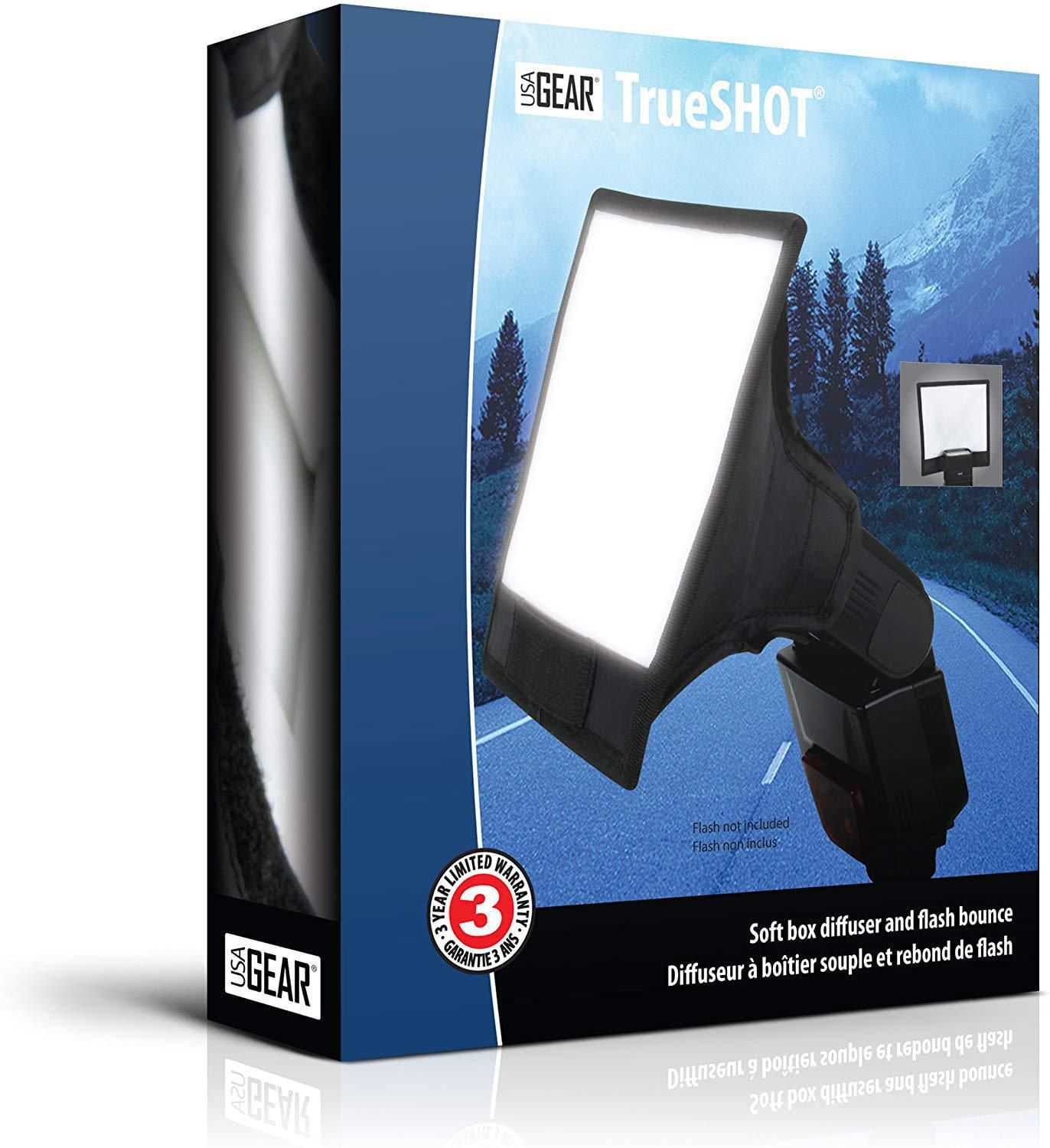 USA GEAR Trueshot appareil photo reflex numérique Diffuseur de flash Boîte à lumière lumière avec élastique