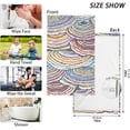 thumbnail image 6 of SKYSONIC Colorful Watercolor Shell Bathroom Towels 2 PCS, 16"x28", Cotton Bath Towel Water Absorbent Lightweight Quickdry Towels for Bathroom Ktichen Travel Gym, 6 of 7