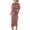 Pink, variant on Qiopertar Women V-Neck Short Sleeve Knot Waist Wrap Midi Dress Casual Elegant Side Slit Flowy Fabric Spring Summer Brunch Vacation Cocktail Party Dress, Black L