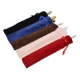 thumbnail image 2 of 20 Pieces/Lot Velvet Drawstring Pen Bag Pouch Small Cloth Pencil Case For One Pen Storage Black Blue Gray Pink Red Color Gift Bronze, 2 of 8