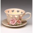 thumbnail image 3 of Handcrafted Ceramic Rose Cup Tealight Candle Holder 3 inch Wedding Favor Gift, 3 of 3