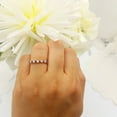 thumbnail image 4 of Dazzlingrock Collection 10K Round Ruby And White Diamond Anniversary Stackable Wedding Band, White Gold, Size 6.5, 4 of 5
