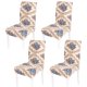 thumbnail image 1 of style3 4 Uds. Fundas para sillas, funda para silla de comedor elástica estampada, lavable y extraíble para cocina, hotel, restaurante, ceremonia, 1 of 5