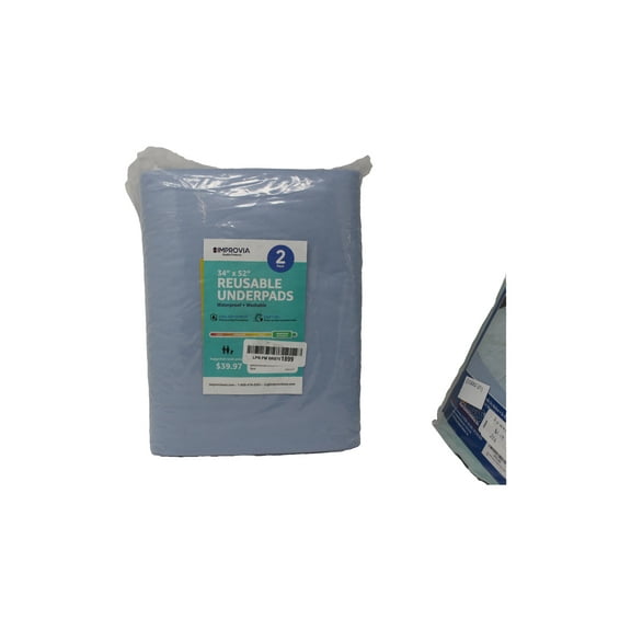 IMPROVIA Reusable Bed Pads for Incontinence in Adults, Kids, Elderly, 34" x 52", 1 Pack