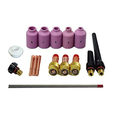 RIVERWELD TIG stompe Gas Lens 17GL332 2.4mm 10N24S 53N61S D12.50mm Kit Fit DB SR WP 17 18 26 TIG Lastoorts 16 stks RIVERWELD TIG stompe Gas Lens 17GL332 2.4mm 10N24S 53N61S D12.50mm Kit Fit DB SR WP 17 18 26 TIG Lastoorts 16 stks