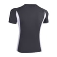 thumbnail image 6 of Ceisia Mens Side Stripe Color Block Crew Neck Short Sleeve Slim Fit Sports T-Shirt (Dark Gray S) Father's Day Gift, 6 of 8