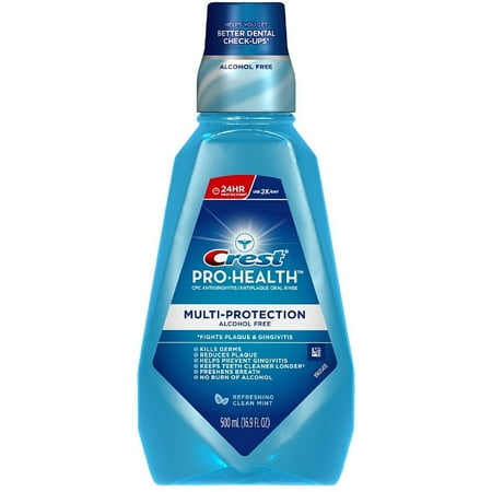 Crest Pro-Health Multi-Protection Mouthwash, Refreshing Clean Mint 16.90 oz (Pack of 6)